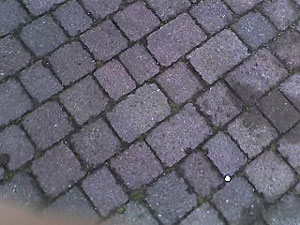 BEFORE water pressure washing block paving path